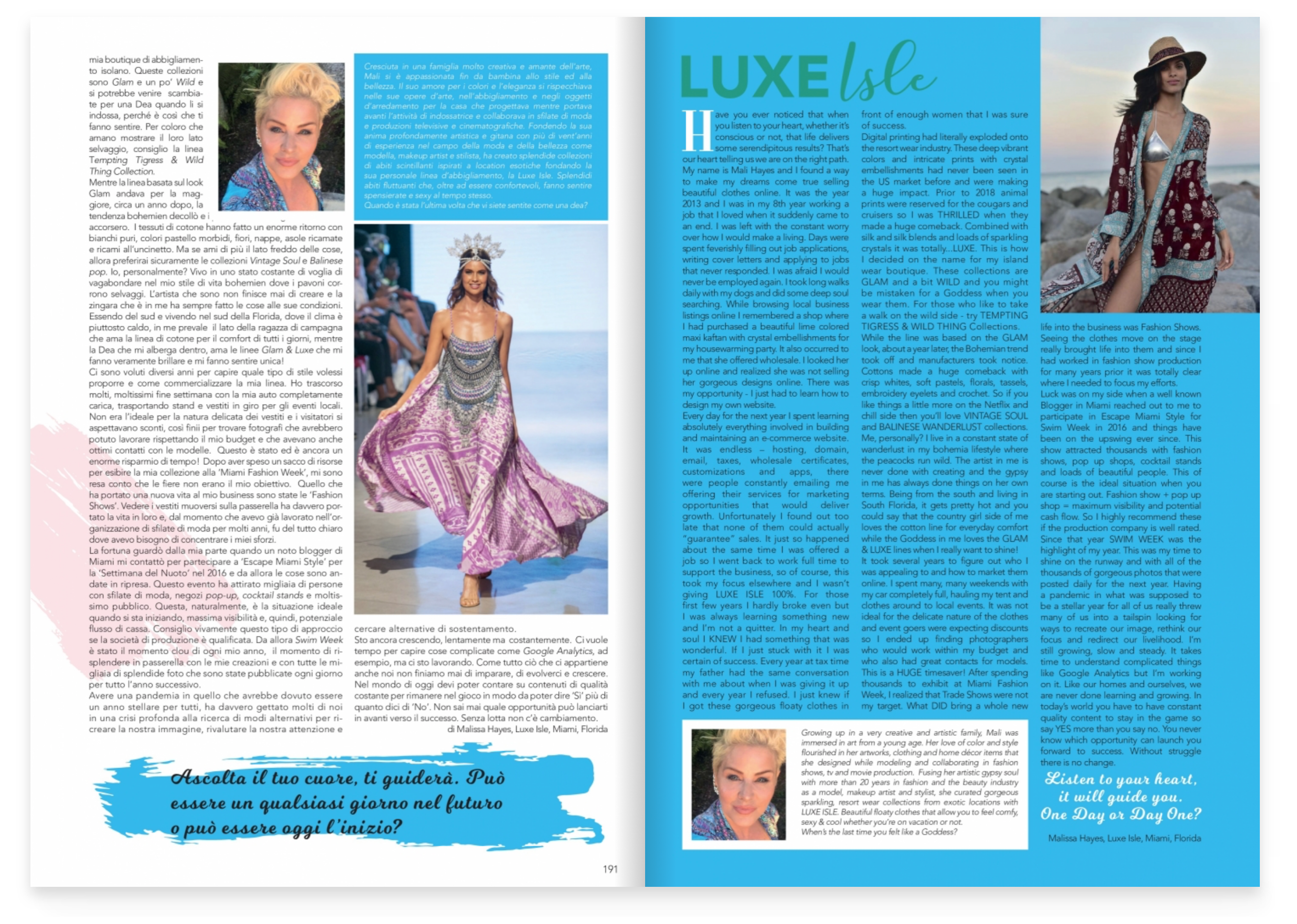 ESISTO Magazine features LUXE ISLE in their Premier Edition!