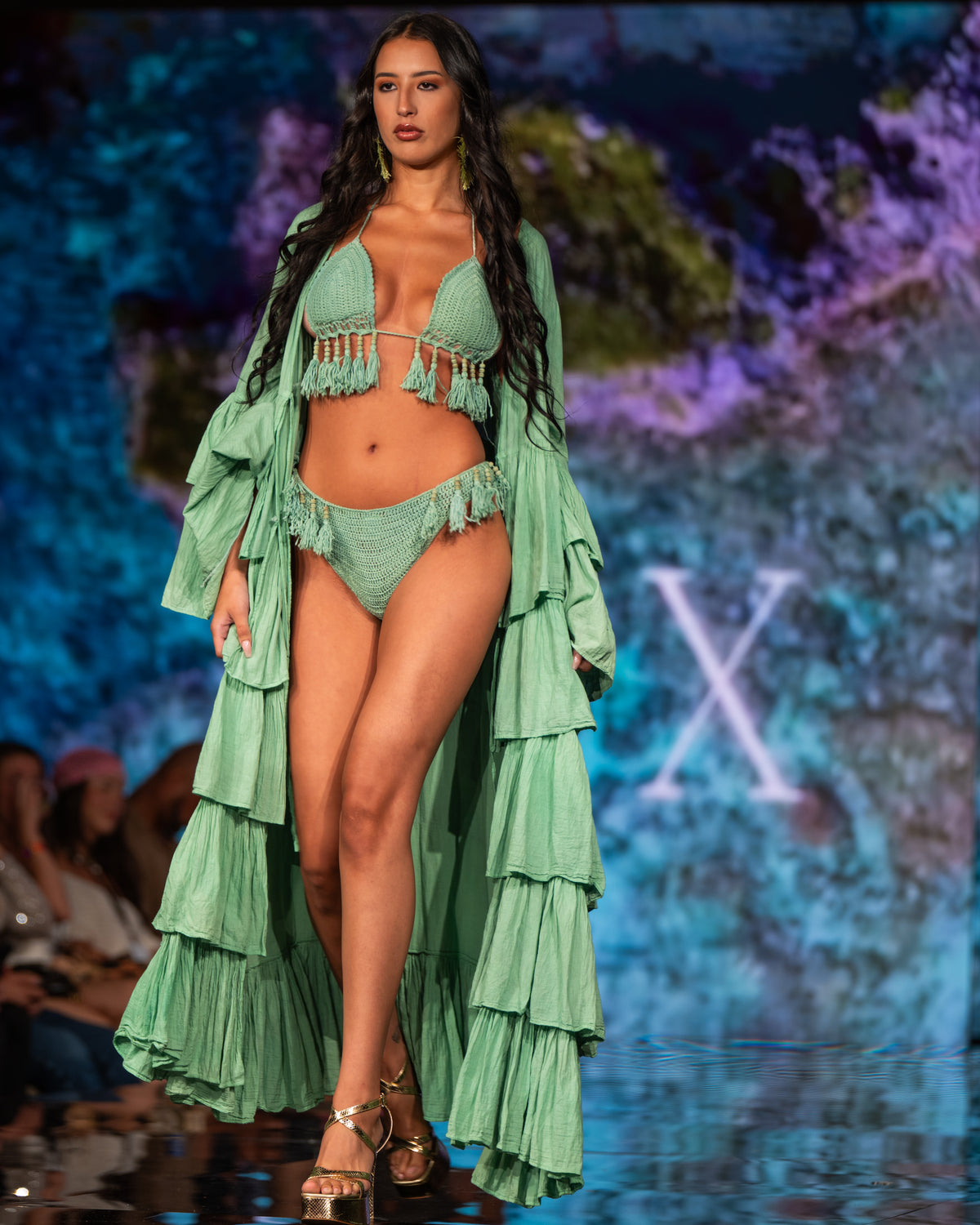 Boho Beach Robe Pistachio