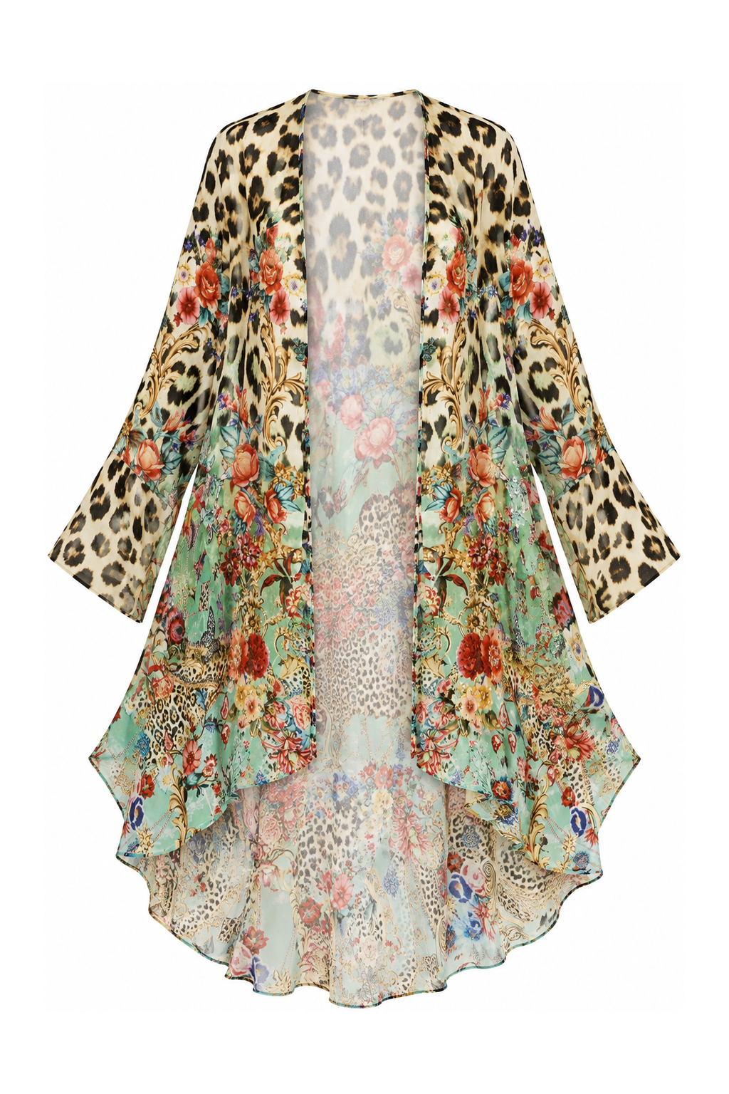 Leopard Flowers Kimono
