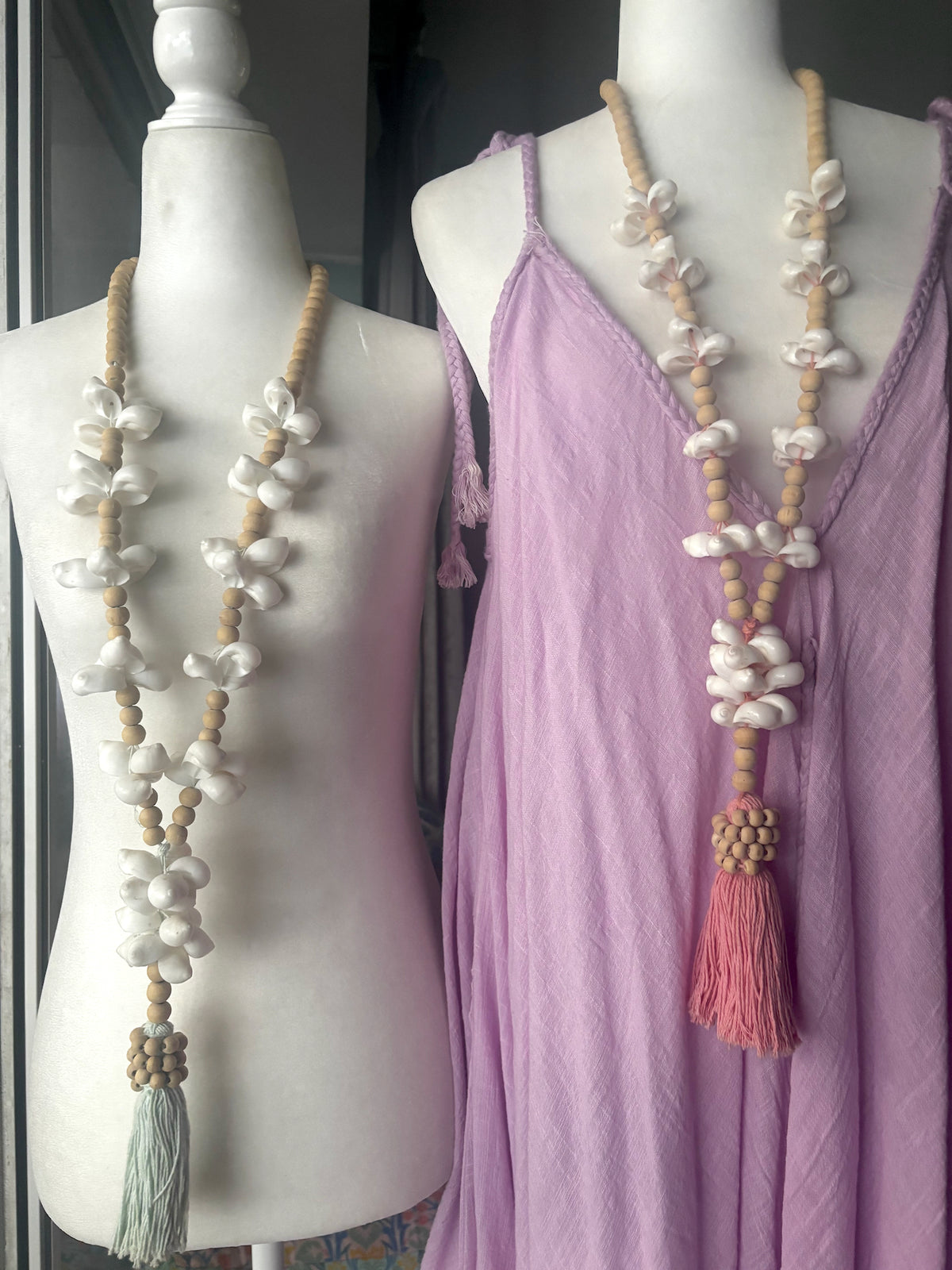 Goddess Shell Tassel Necklaces – www.LUXEISLE.com