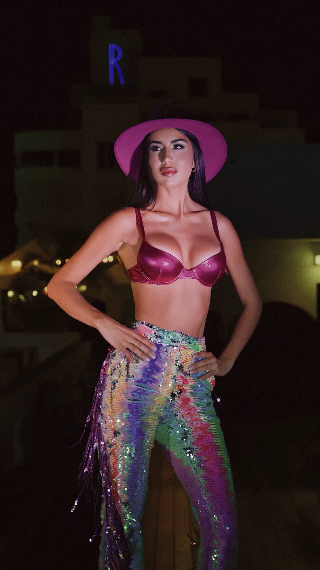 Magical Mermaid Glitter Fringe Flares