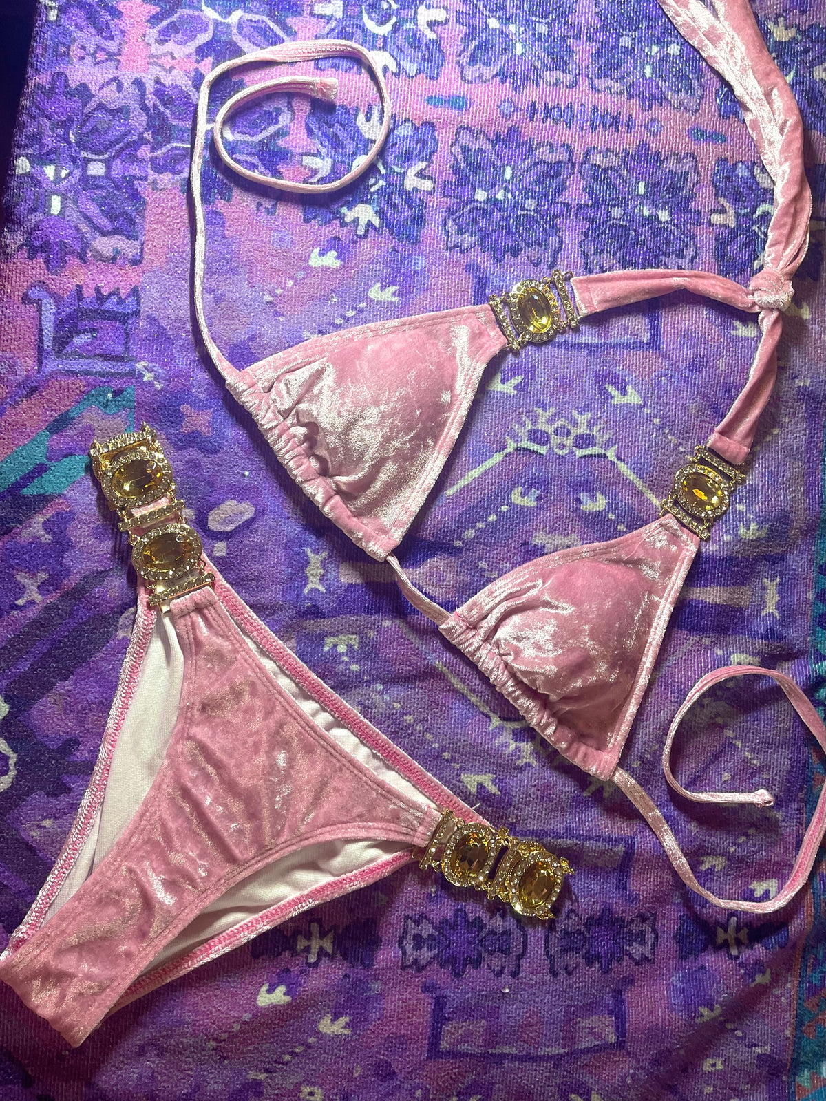Velvet Jeweled Bikini