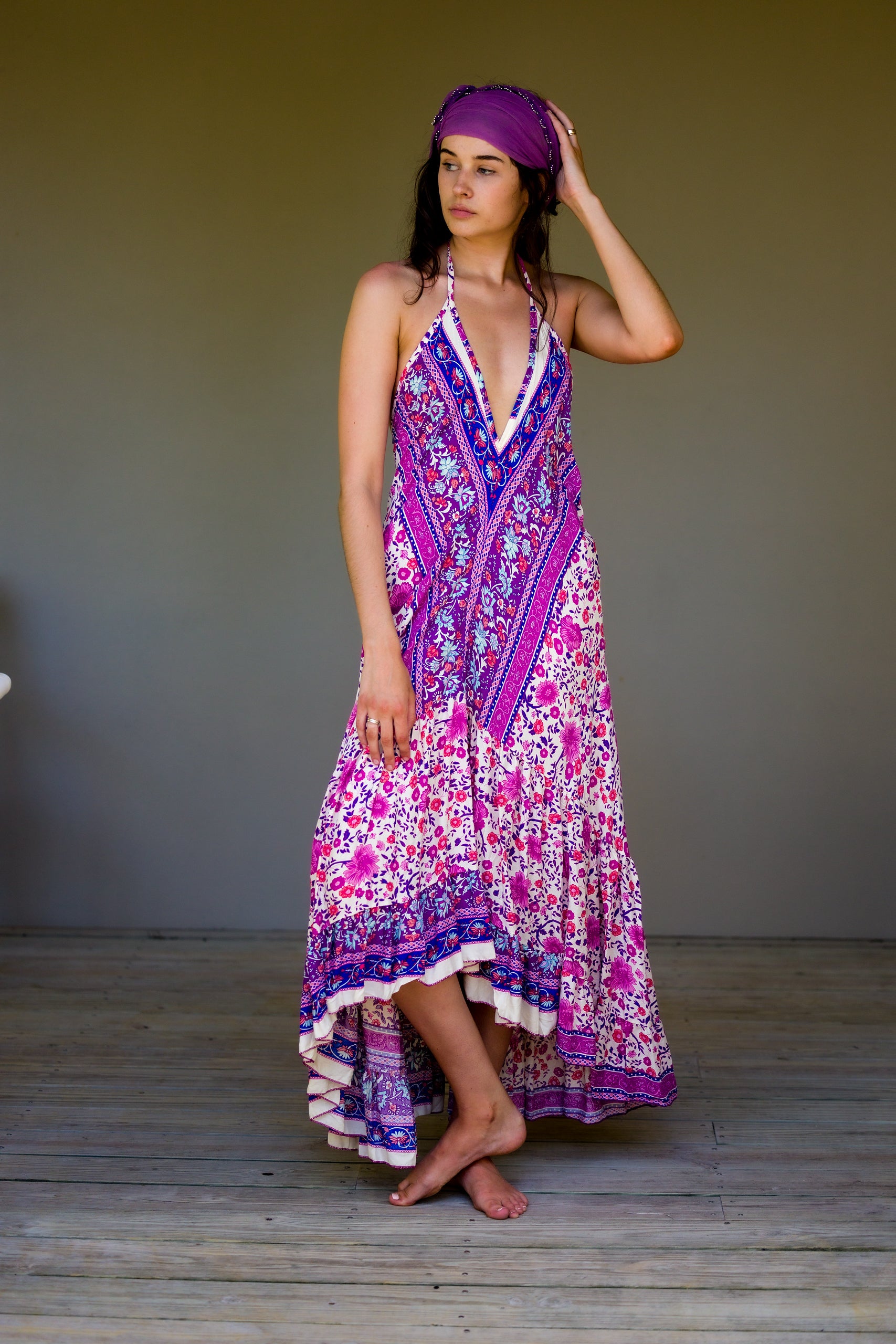 Fuchsia Flowers Maxi