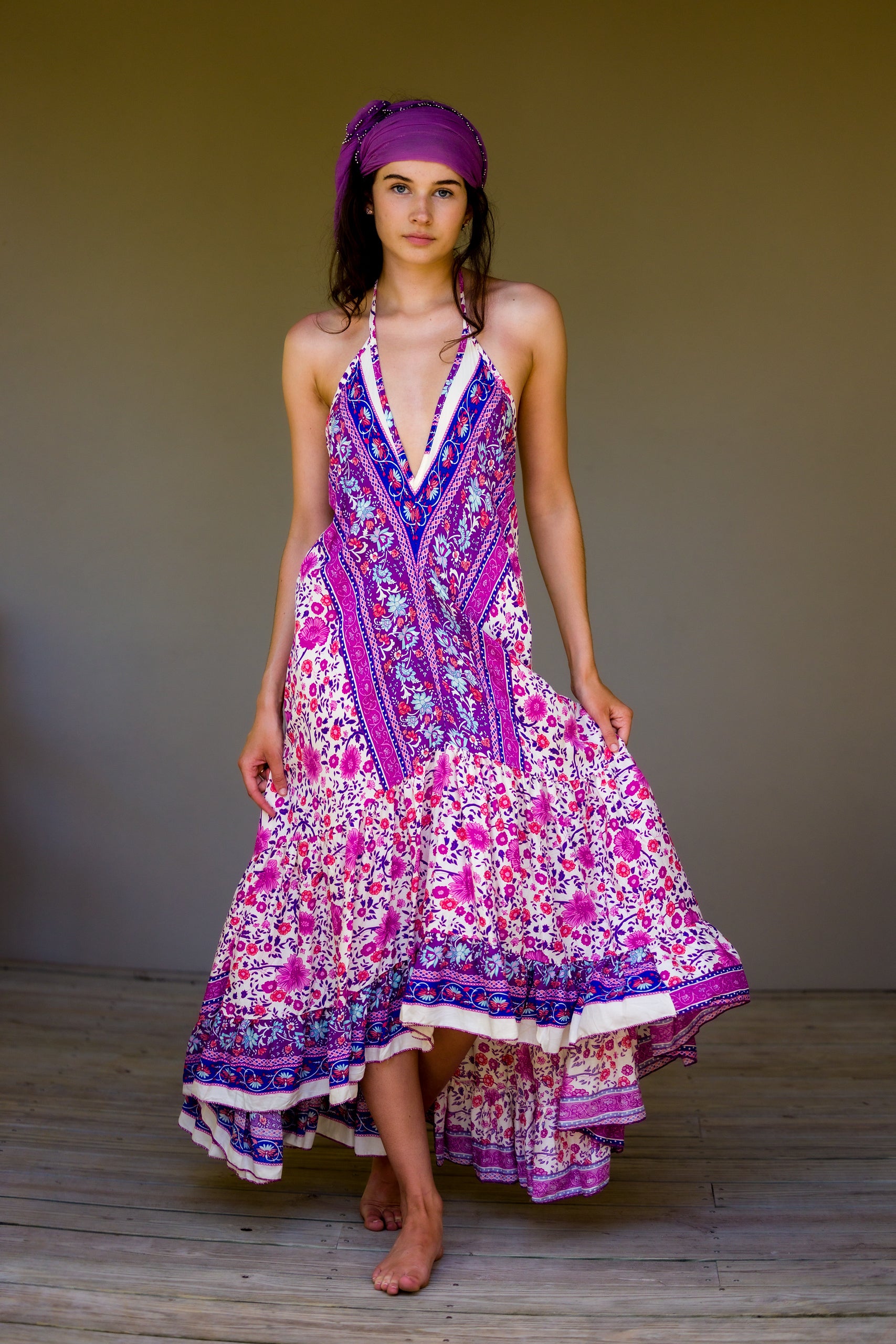 Fuchsia Flowers Maxi