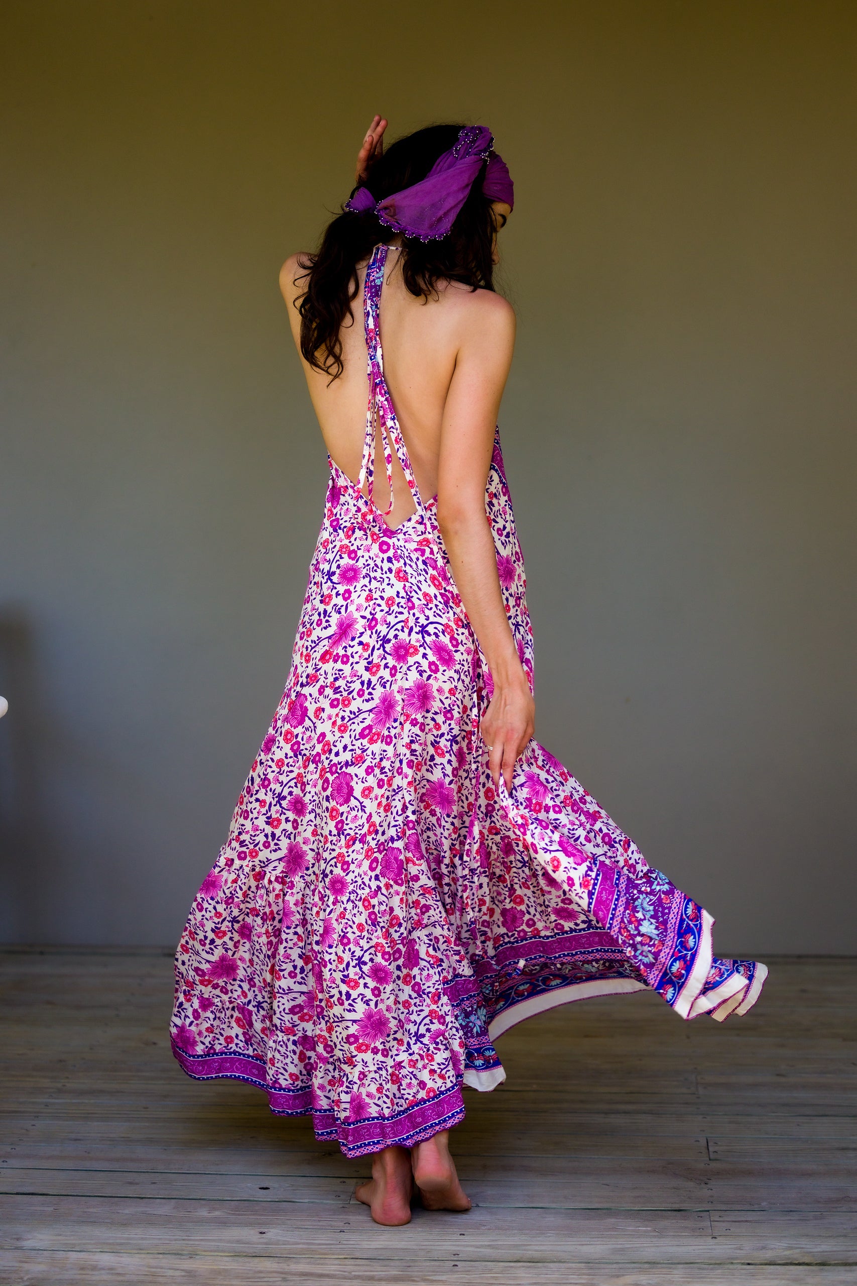 Fuchsia Flowers Maxi