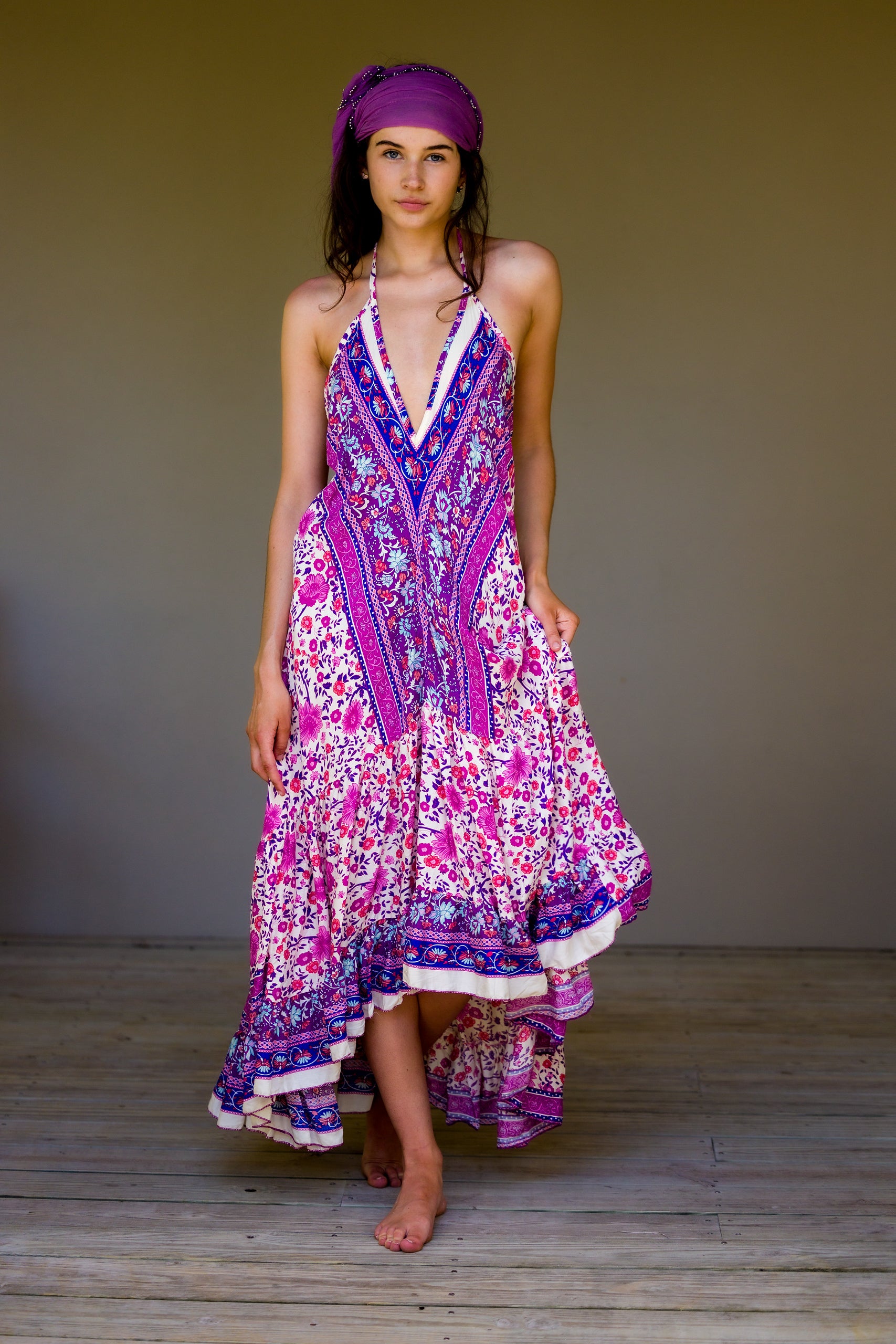 Fuchsia Flowers Maxi