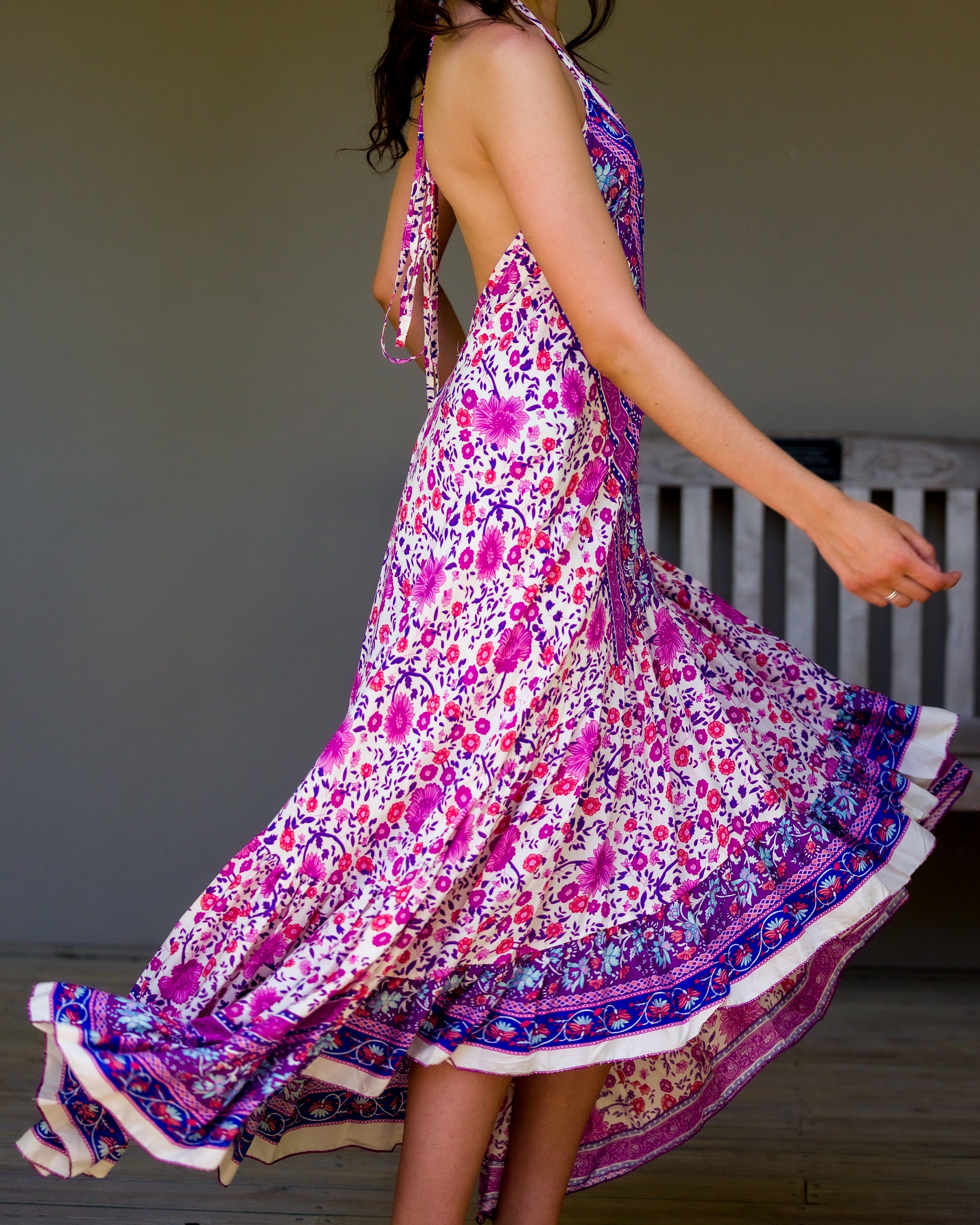 Fuchsia Flowers Maxi
