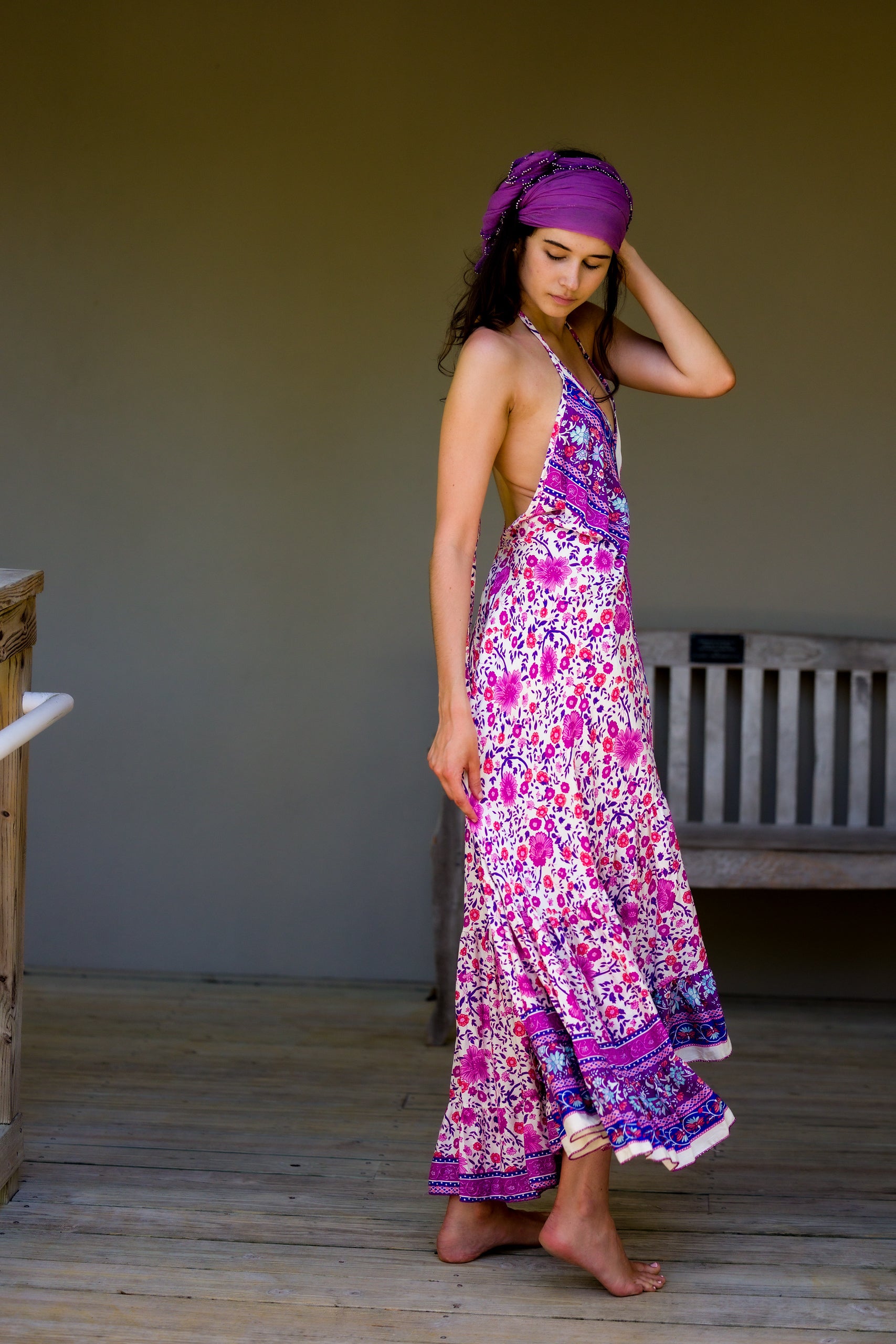 Fuchsia Flowers Maxi