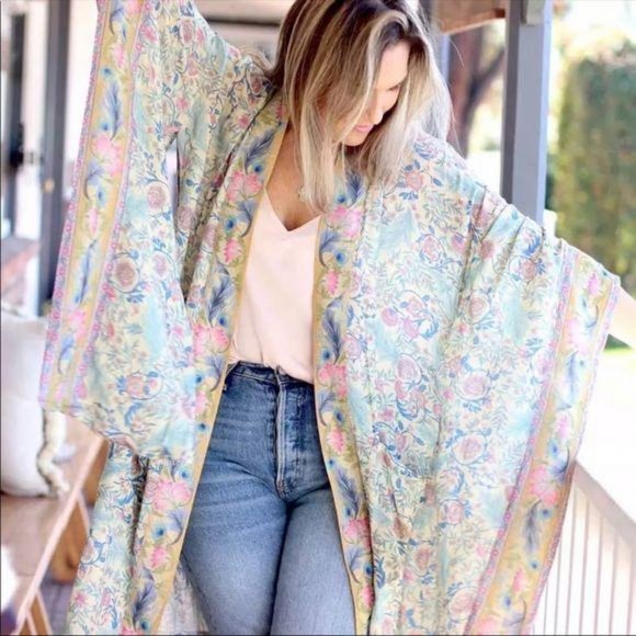 Peacock Oasis Kimono