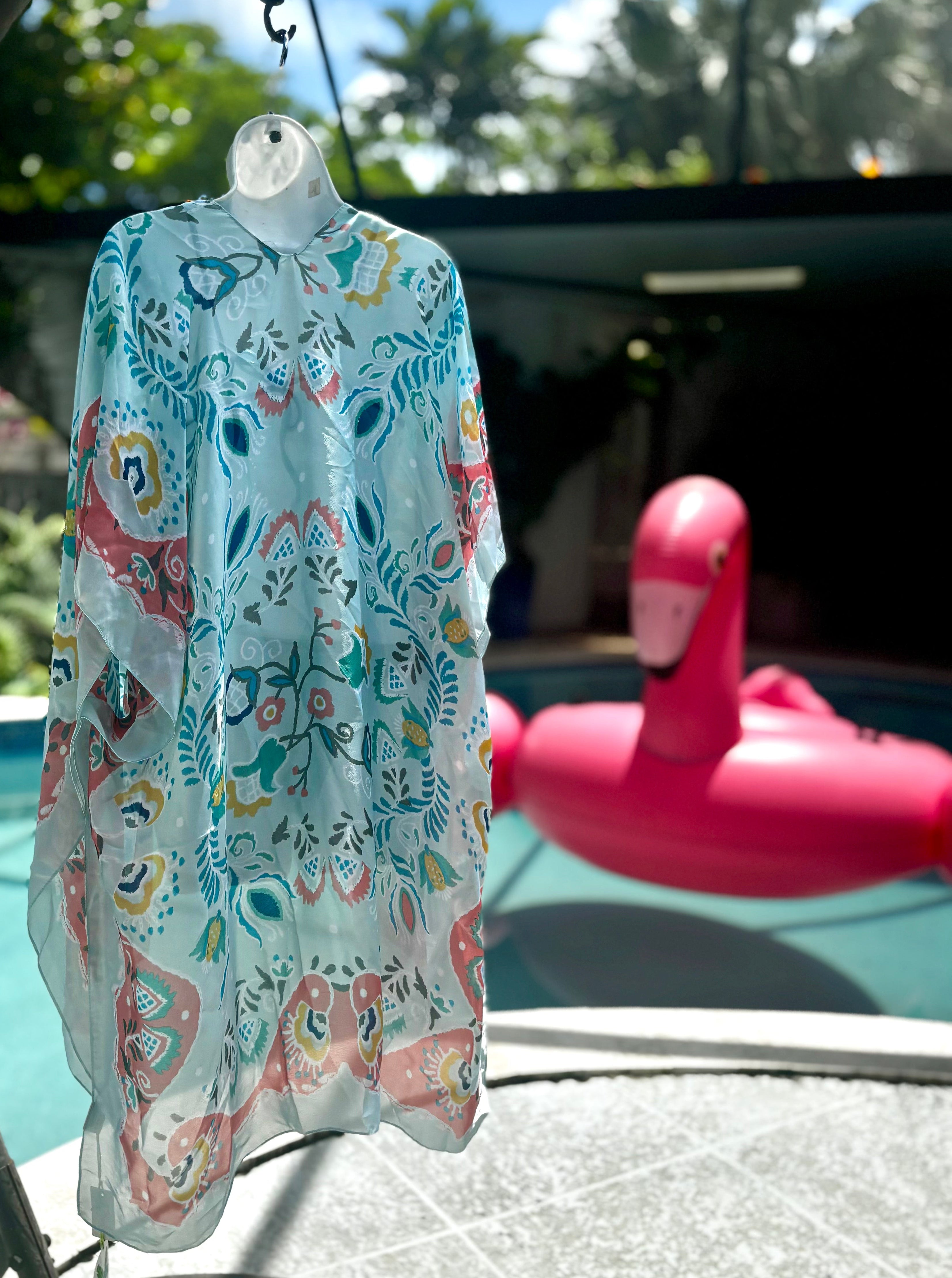 Blue Suzani Cape