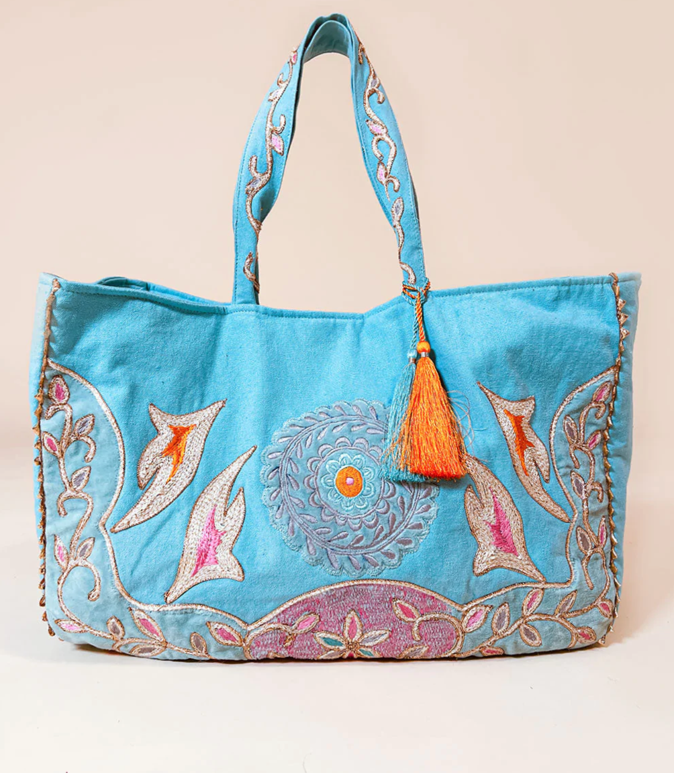 BOHO BEACH BAG - Royal Lurex