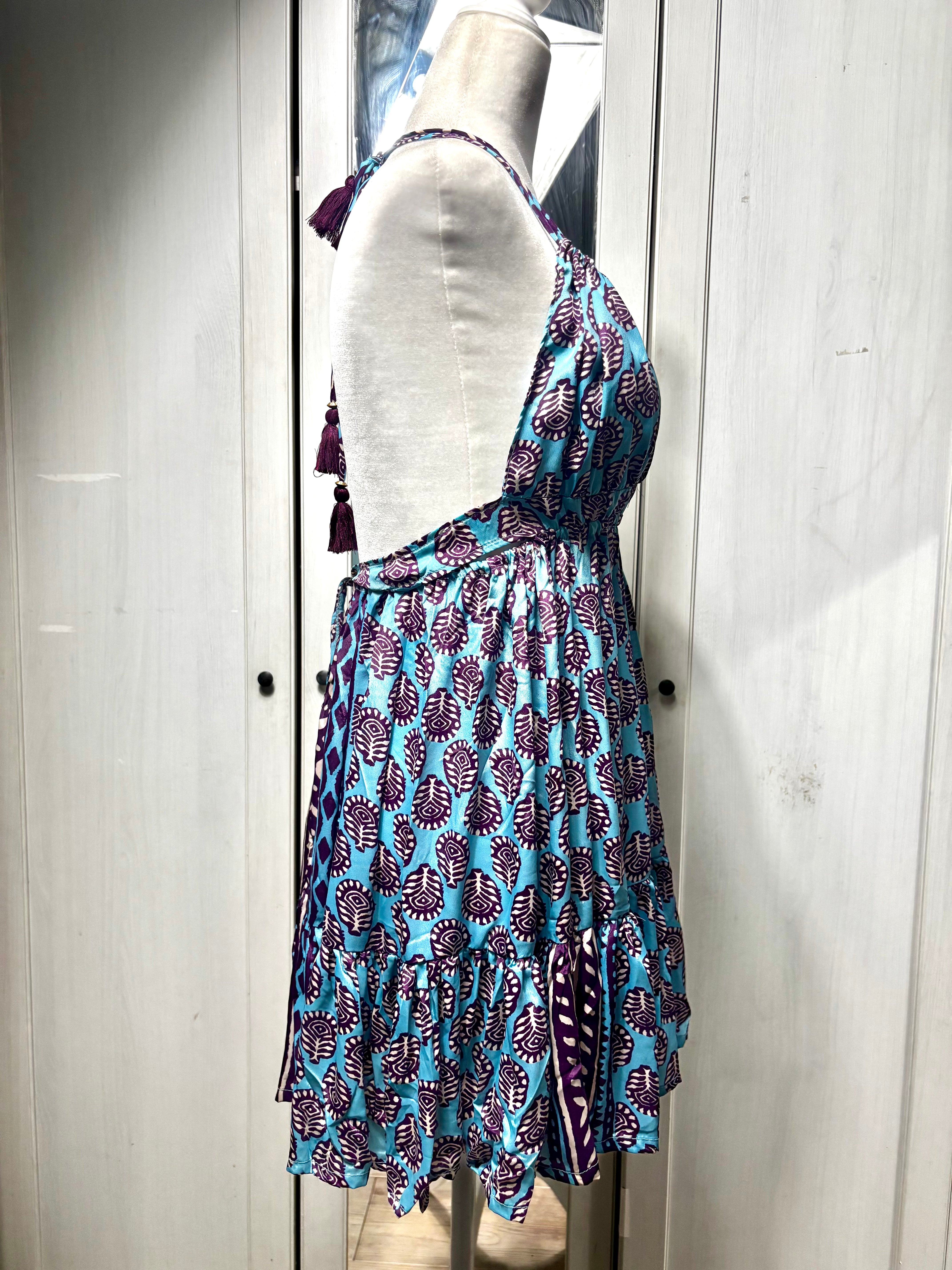 Blue Purple Leaf Halter Mini