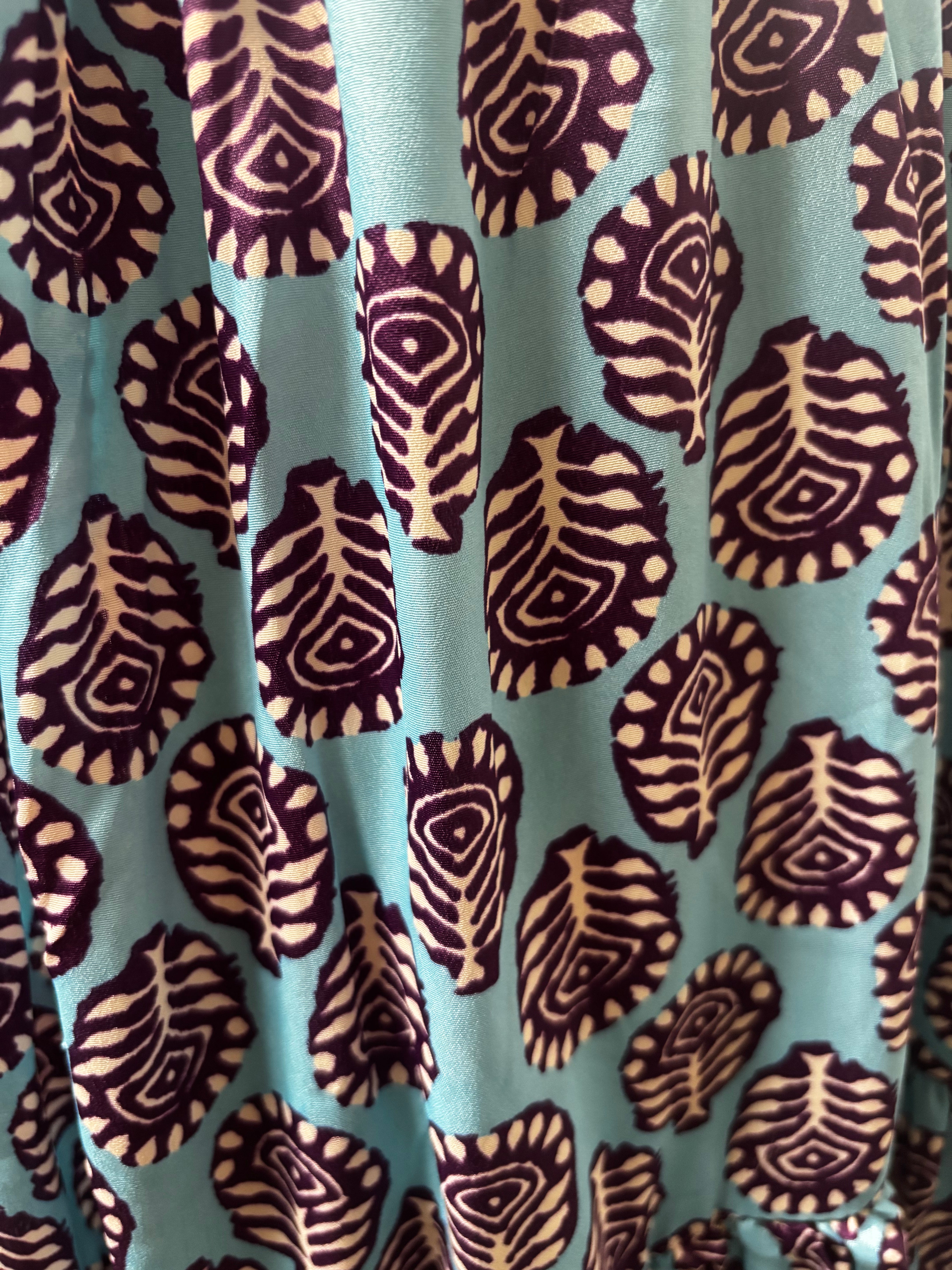 Blue Purple Leaf Halter Mini