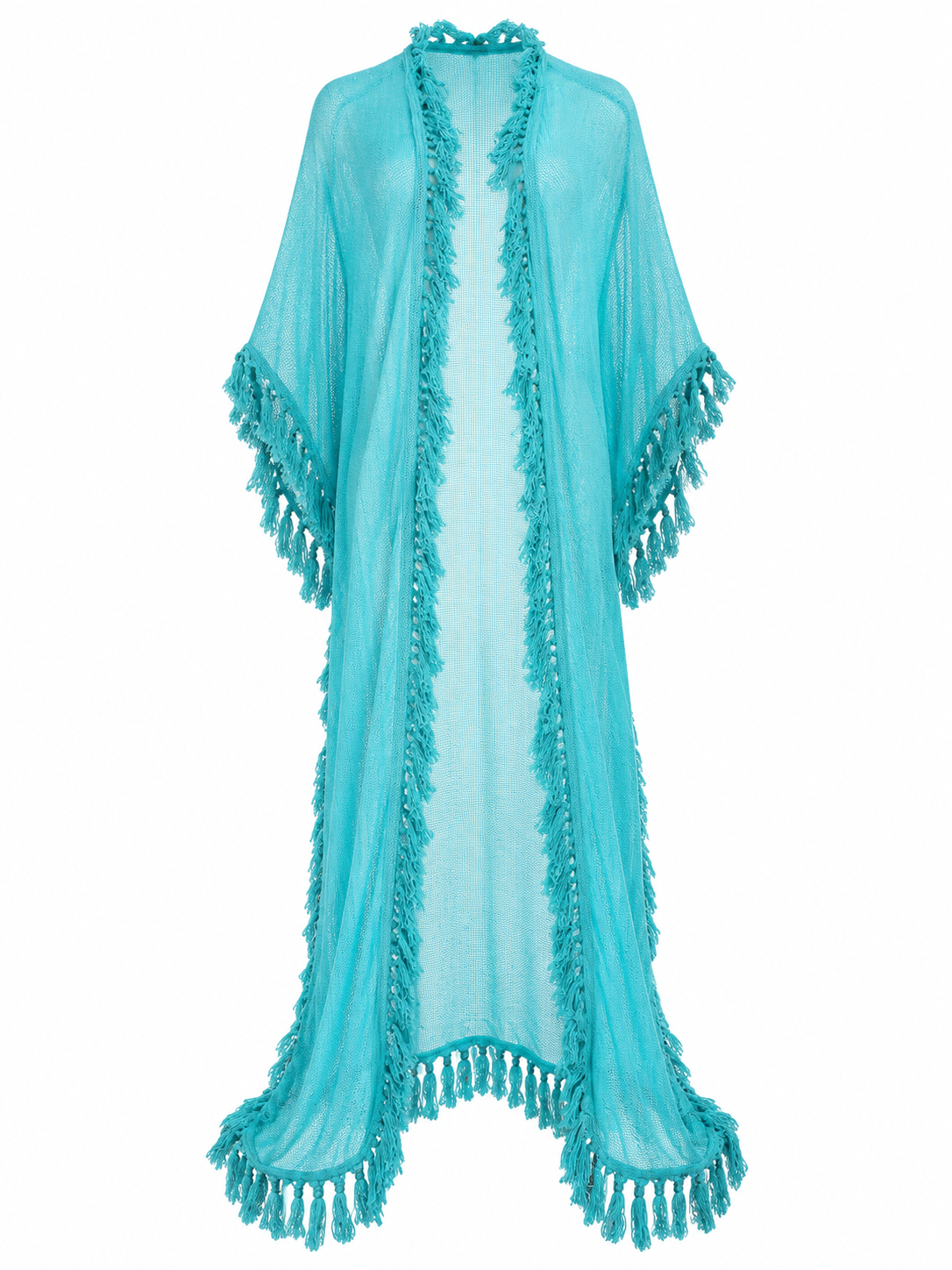 Tulum Tassels Robe Teal