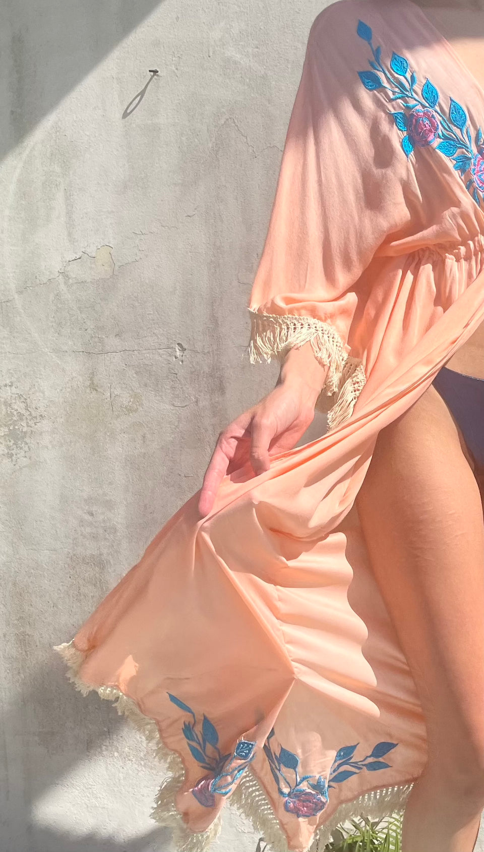 Peach Tea Fringe Duster