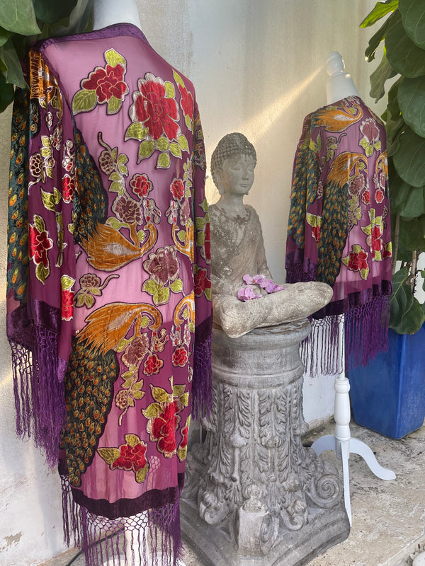 Velvet Peacock Kimonos
