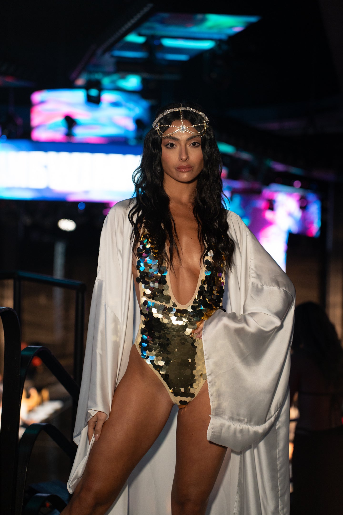 Shimmer LUXE Kimono White