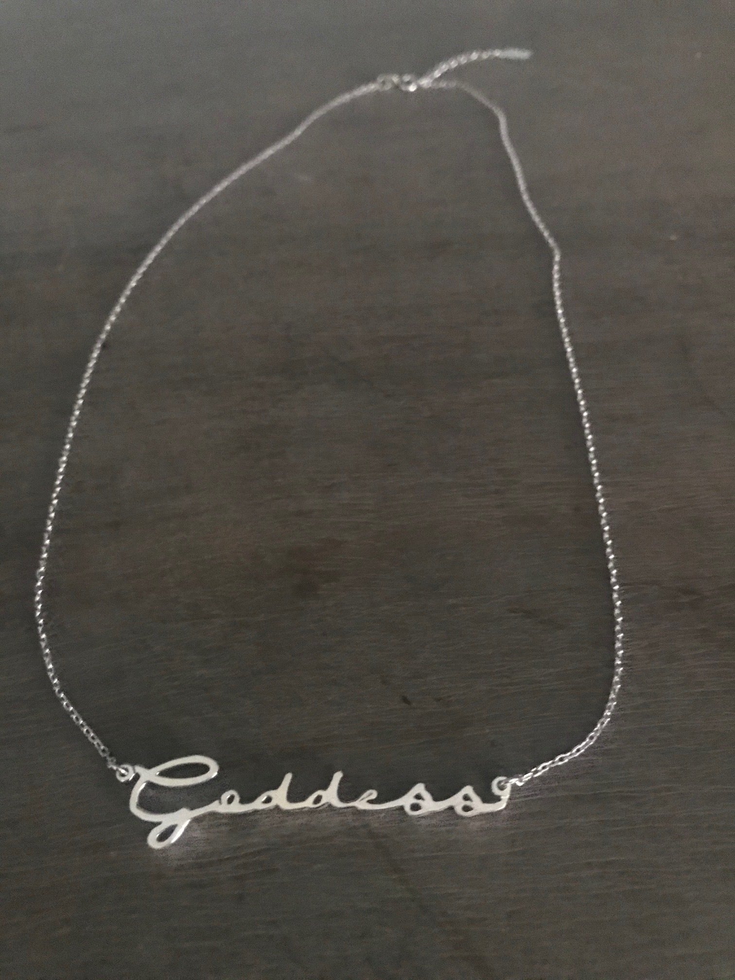 silver necklace, goddess, goddess signature necklace, gifts