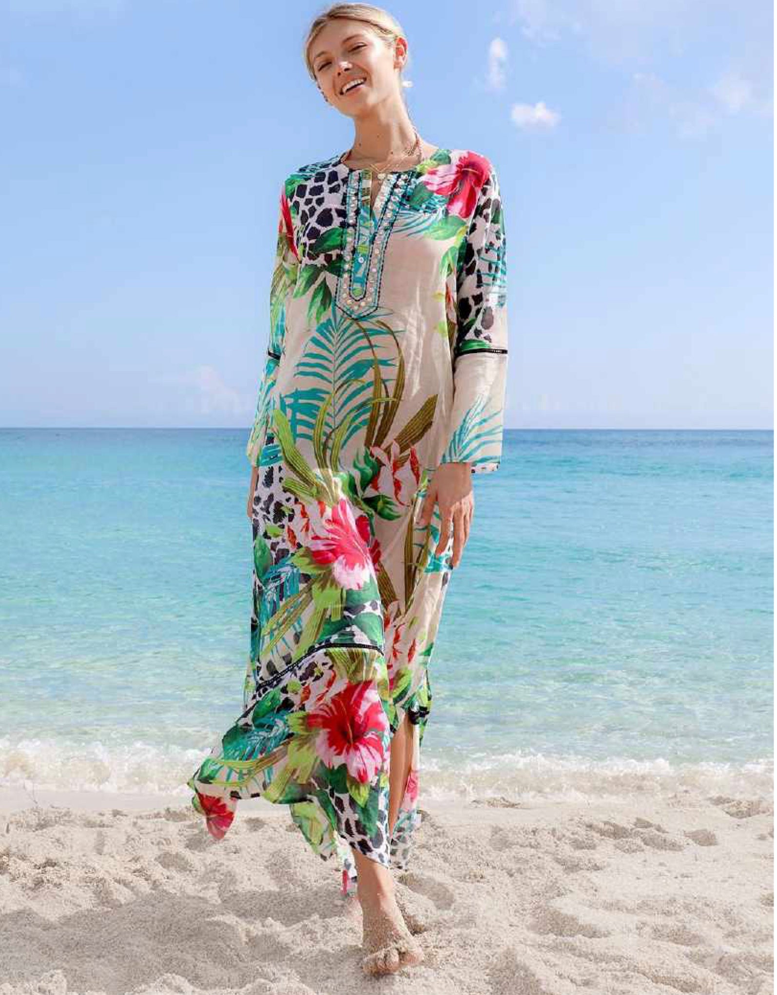 Hibiscus Island Maxi Tunic