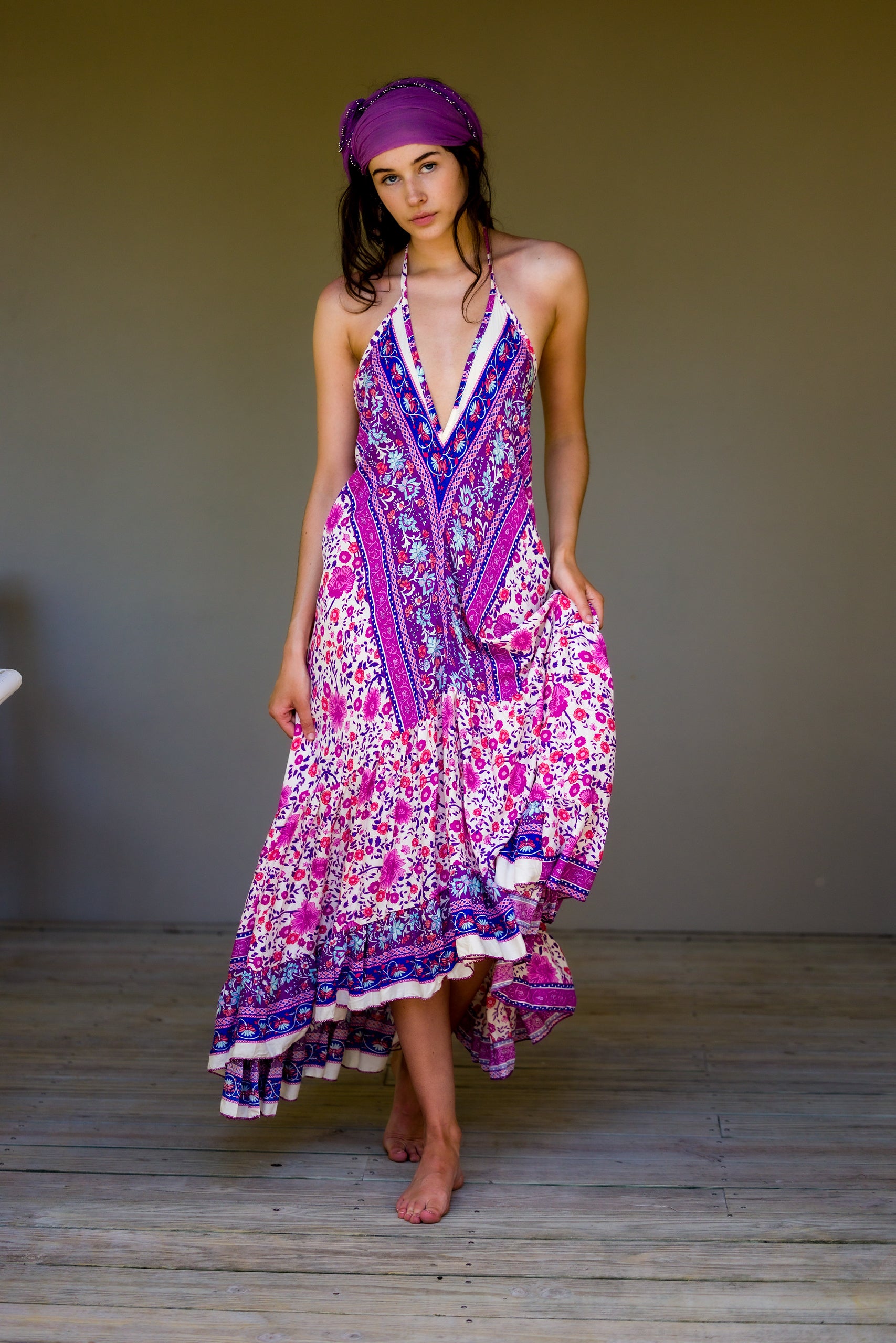 Fuchsia Flowers Maxi