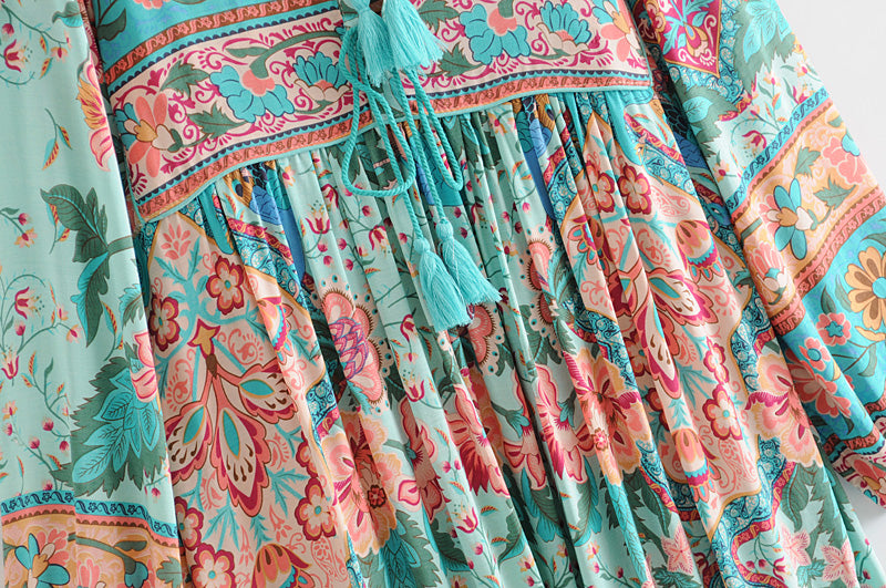 Lotus Peasant Dress