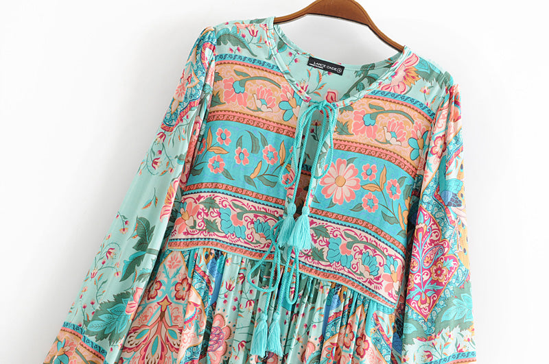Lotus Peasant Dress