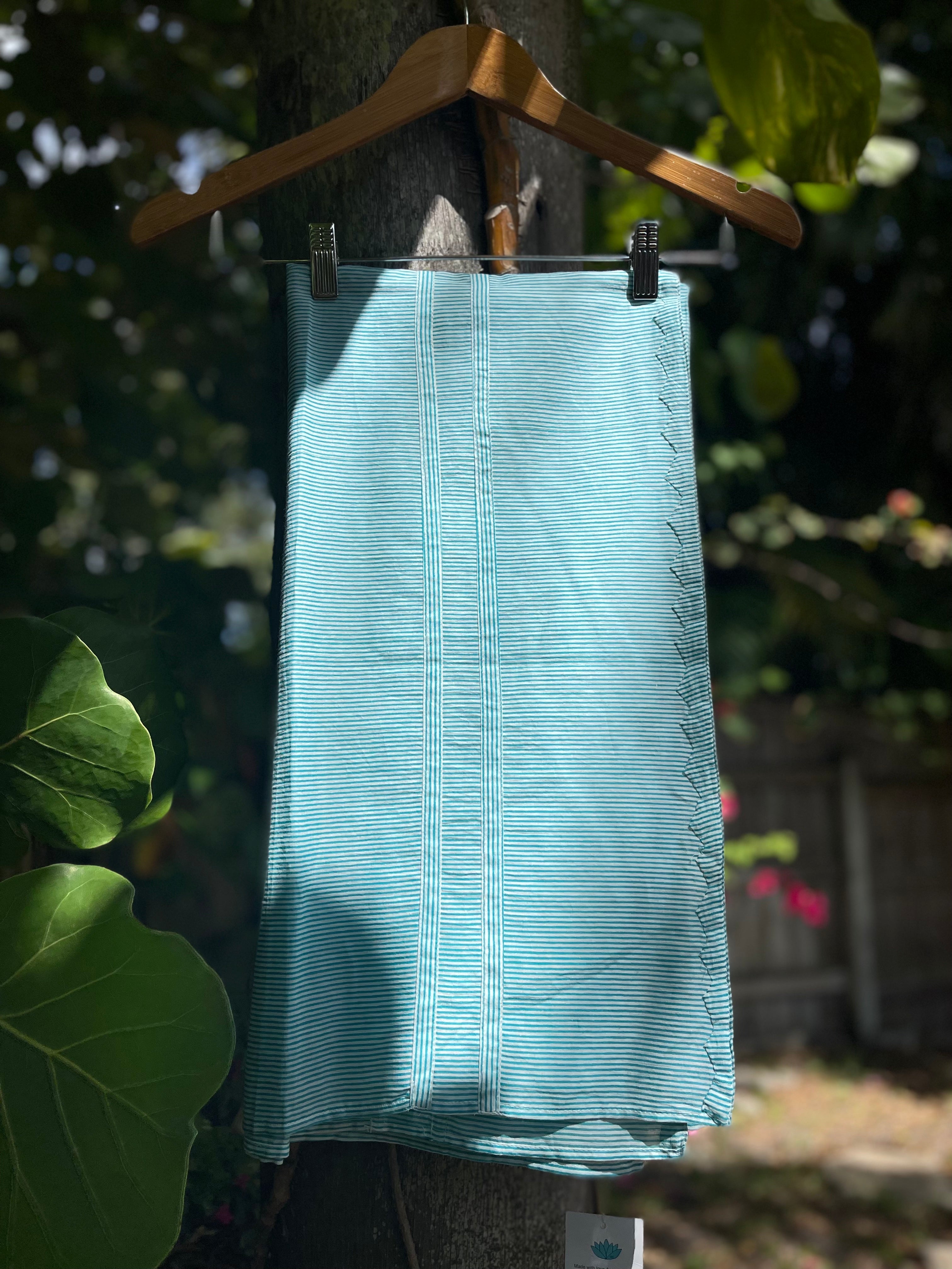 Turquoise Stripe Paréo